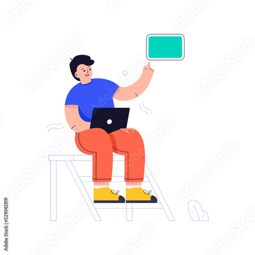 A flat illustrative vector of artificial intelligence