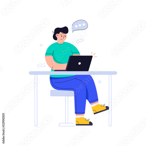 A flat illustrative vector of artificial intelligence