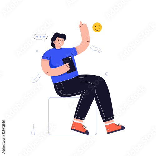 A flat illustrative vector of artificial intelligence