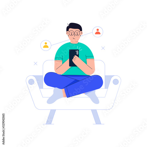 A flat illustrative vector of artificial intelligence