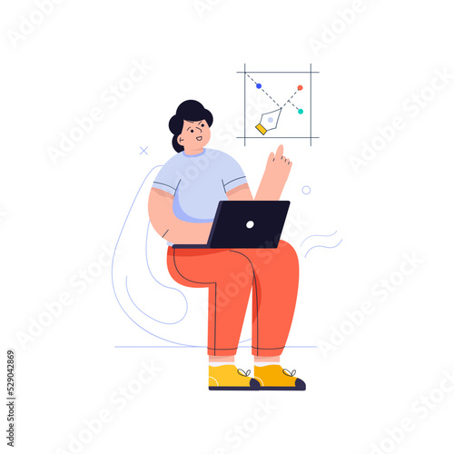A flat illustrative vector of artificial intelligence