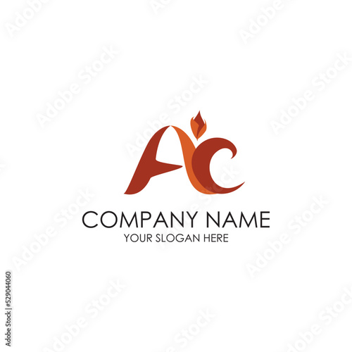 initial flame logo design concept