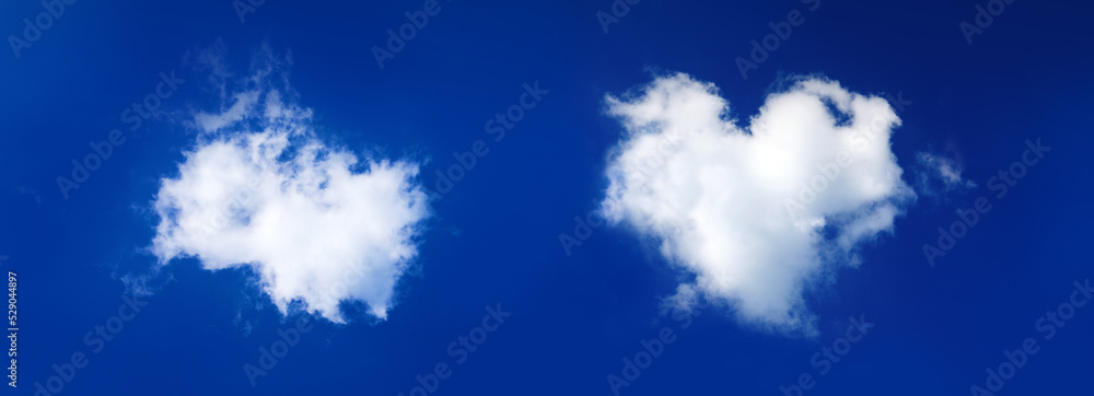The cloud in the form of heart against a blue sky