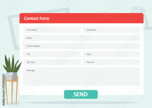 Contact Form with Fields and Send Button