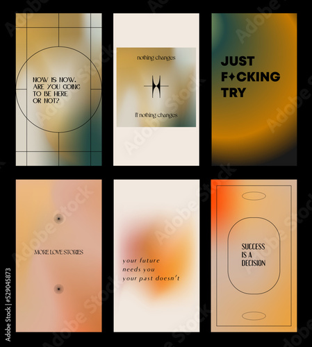 Design backgrounds for social media banner.Set of instagram post frame templates. Vector cover. Mockup for personal blog or shop. Layout for promotion.
