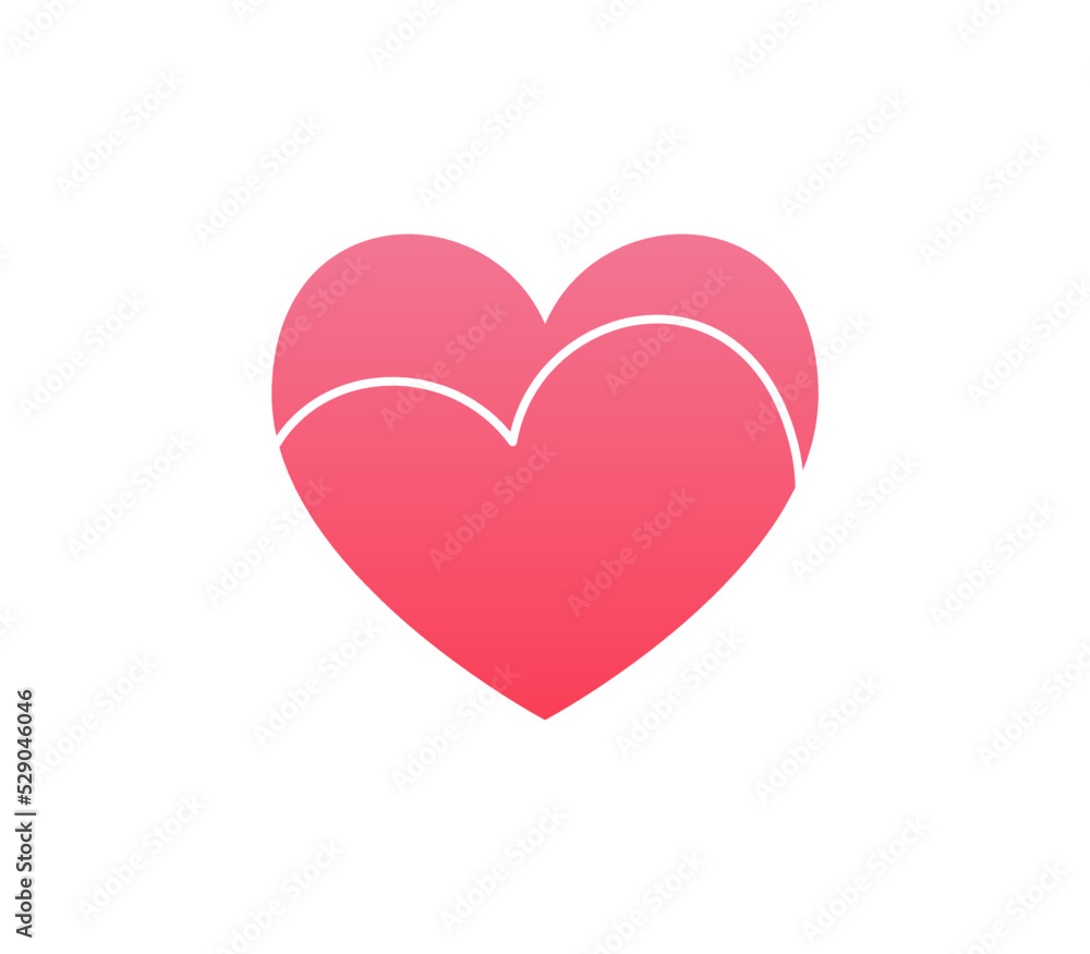 Heart icon and happy symbol simple shape concept flat vector illustration. heart beat