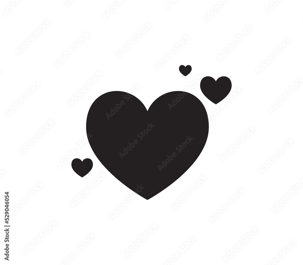 Heart icon and happy symbol simple shape concept flat vector illustration. heart beat Heart icon and happy symbol simple shape concept flat vector illustration. heart beat