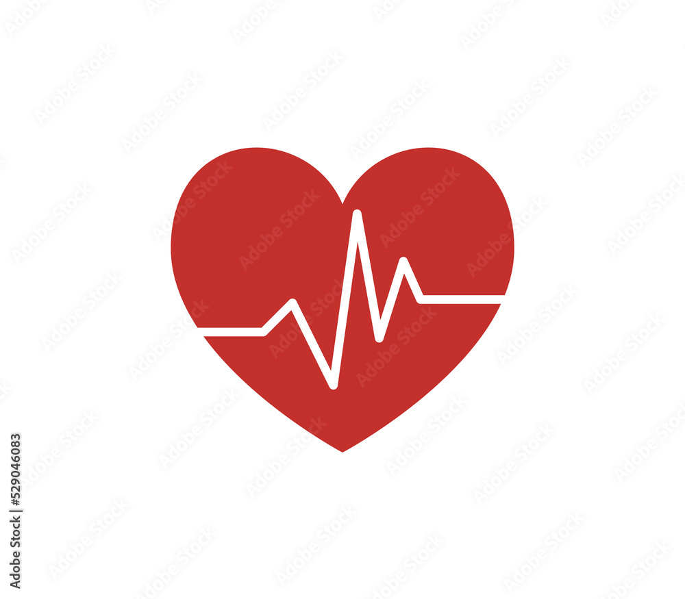 Heart icon and happy symbol simple shape concept flat vector illustration. heart beat Heart icon and happy symbol simple shape concept flat vector illustration. heart beat