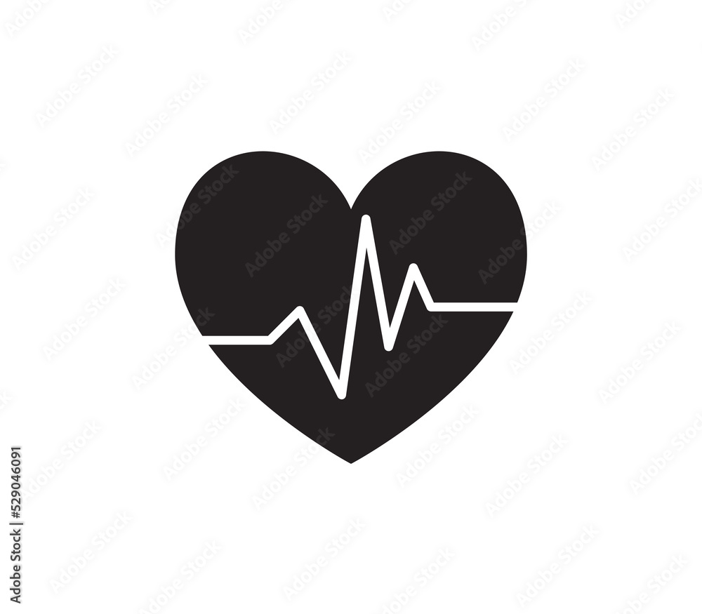 Heart icon and happy symbol simple shape concept flat vector illustration. heart beat Heart icon and happy symbol simple shape concept flat vector illustration. heart beat
