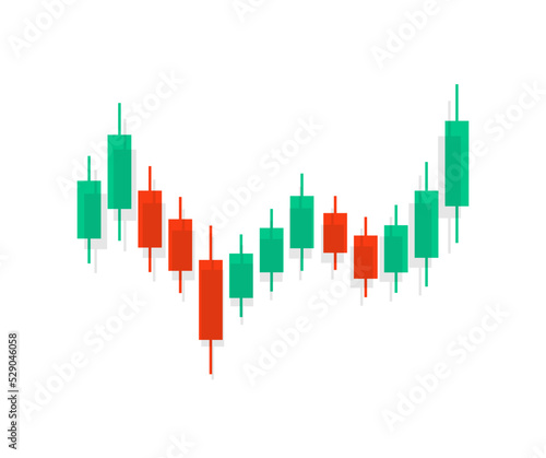 Financial graph trading style, financial investment concept logo design. Market graph or forex trading chart for business and financial concepts, reports and investment vector design and illustration.