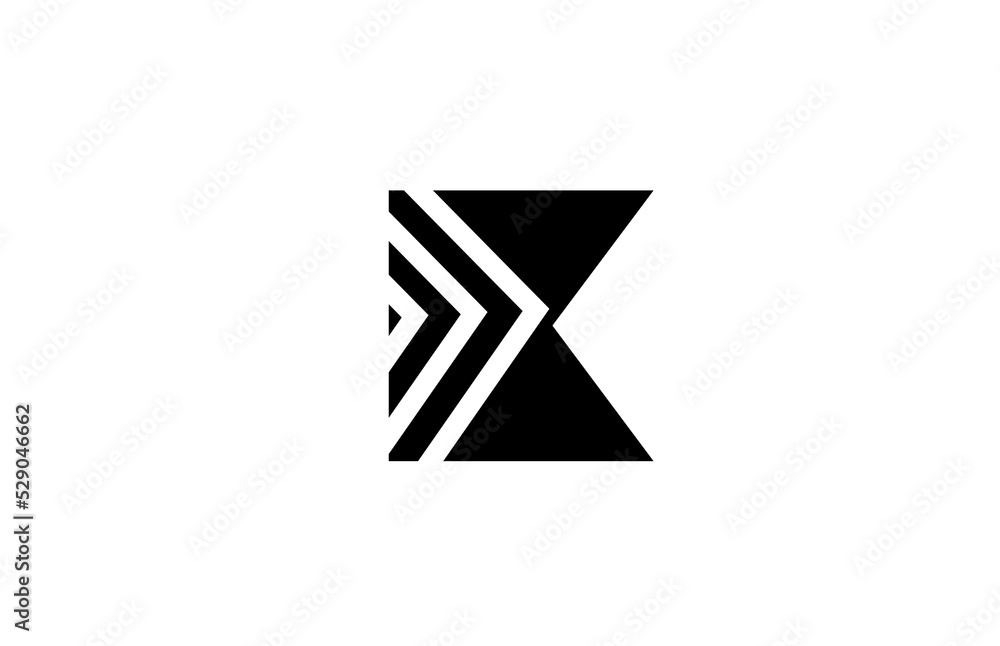 black white geometric K alphabet letter logo icon design. Creative template for company and business black white geometric K alphabet letter logo icon design. Creative template for company and business
