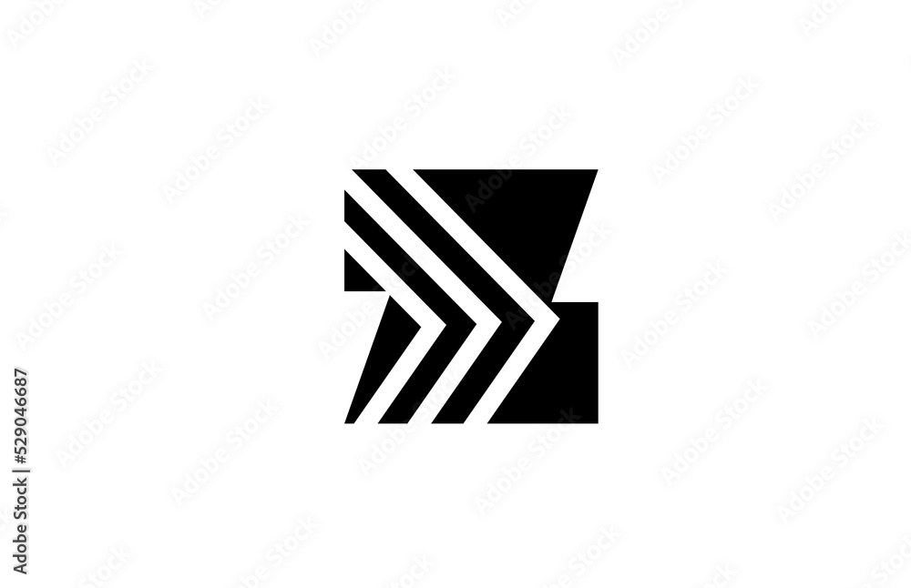 black white geometric Z alphabet letter logo icon design. Creative template for company and business black white geometric Z alphabet letter logo icon design. Creative template for company and business