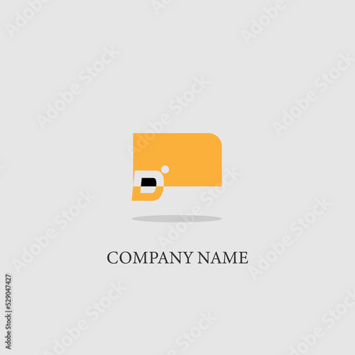 Vector of a logo for insurance companies, finance, banks, shops in orange