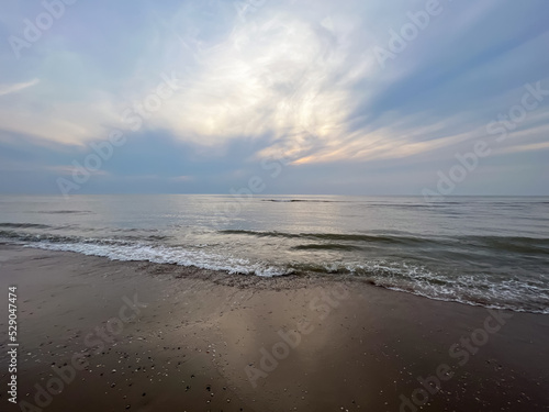 Picturesque view of beautiful sea and cloudy sky