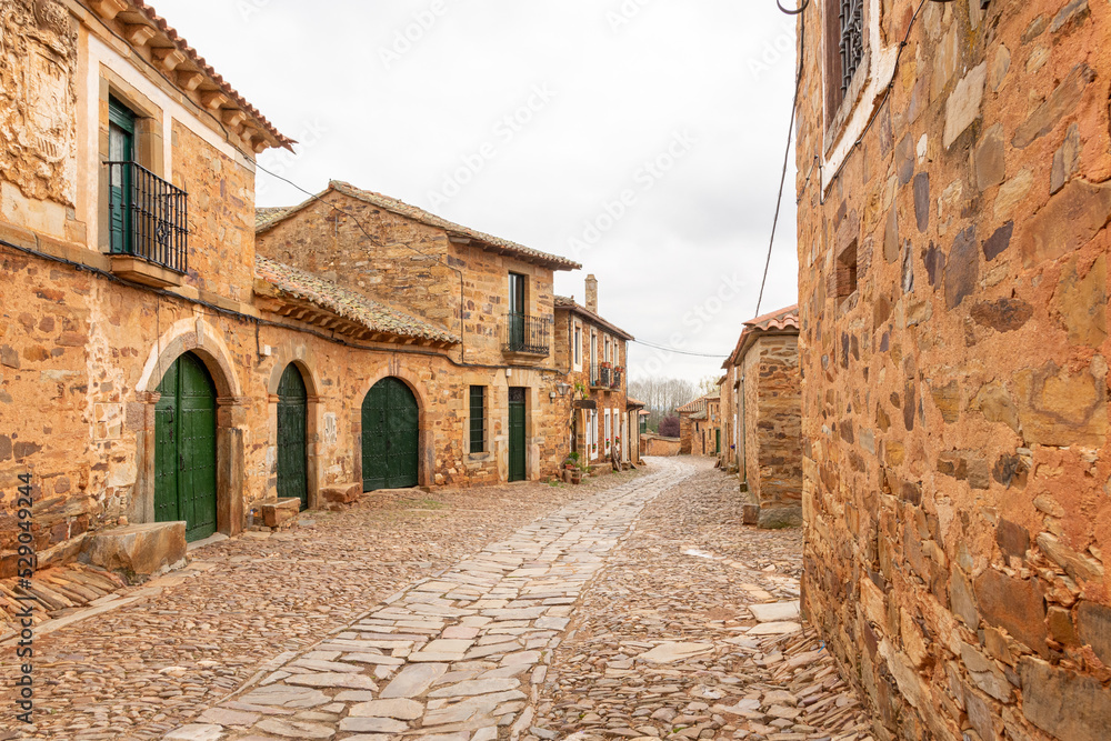 Castrillo de los Polvazares. Medieval town in Spain. Province of Leon, Castile and Leon