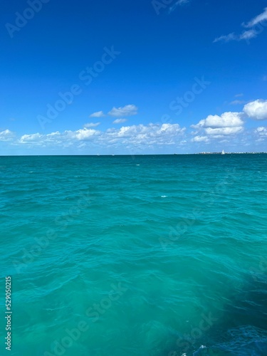 blue sky and turquoise sea