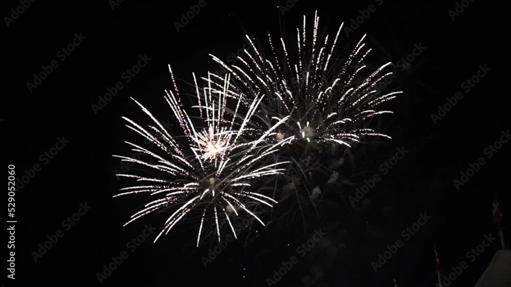 Festive patterned firework bursting in various shapes Festive patterned firework bursting in various shapes