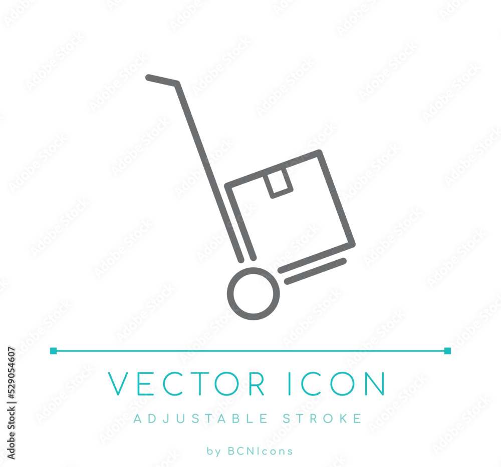 Delivery Cart Line Icon Delivery Cart Line Icon