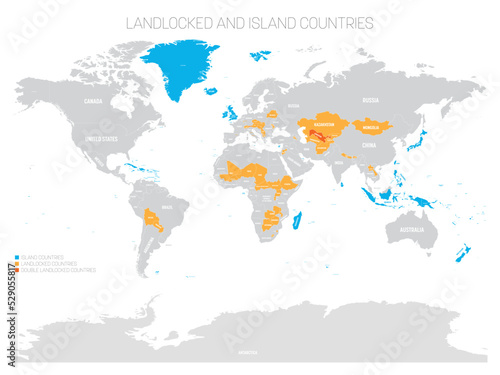 Landlocked and Island countries of World