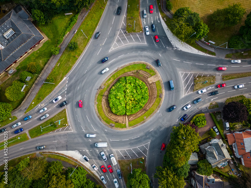 Aerial view of Lawnswood Roundabout on the Leeds Ring Road