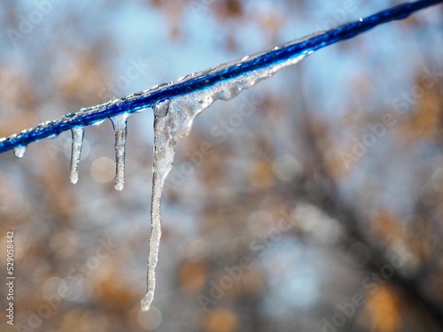 icicles hanging from a stick