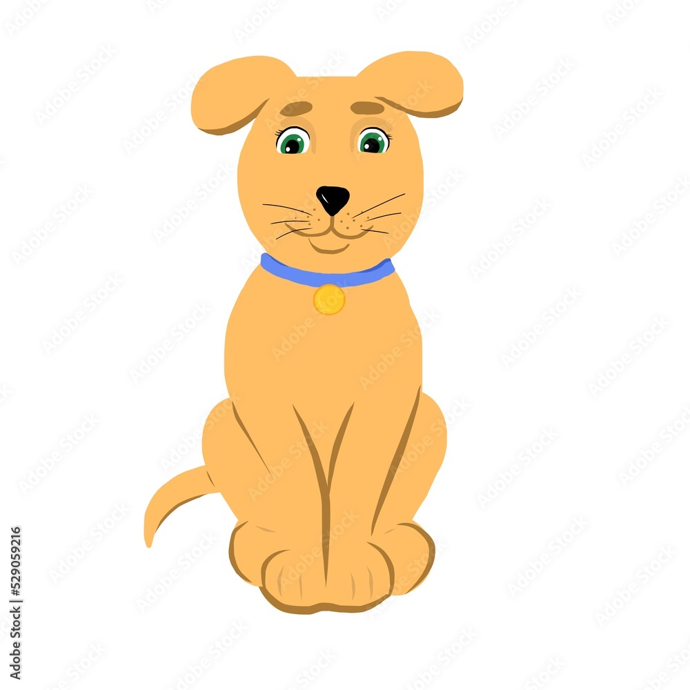 Cute dog sitting and smiling Cute dog sitting and smiling