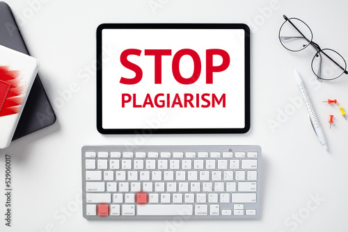 Obraz na plátne Stop plagiarism concept