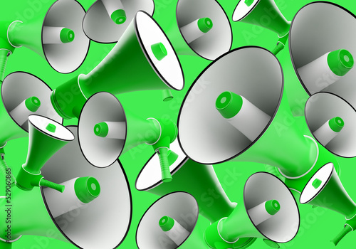 Loudspeaker background. Gre...