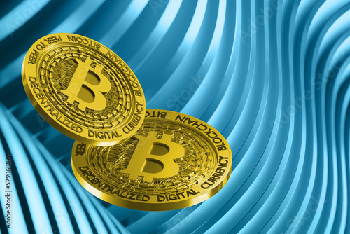 Bitcoin Trading. Gold coins...