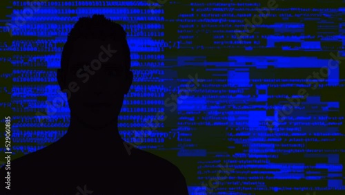 Cyber criminal silhouette photo