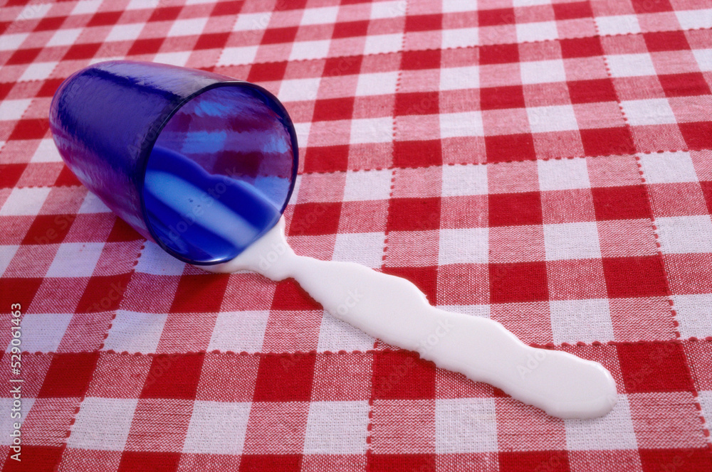Glass of spilt milk Glass of spilt milk