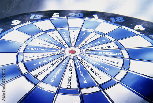 Close-up of a dartboard