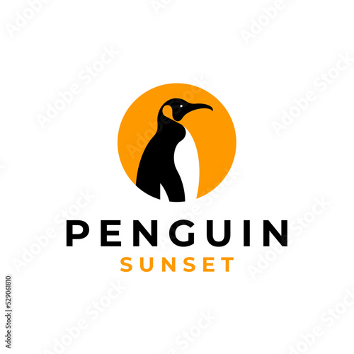 Vector logo illustration penguin design template