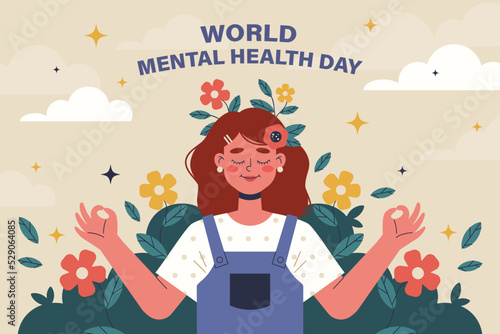 Mental health day illustration