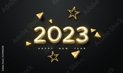 Happy New 2023 Year. Holiday vector illustration