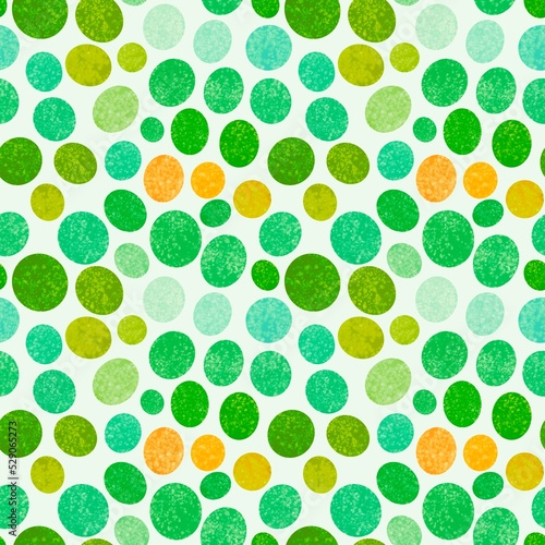 Fototapeta Naklejka Na Ścianę i Meble -  Abstract circle seamless watercolor polka dots pattern for fabrics and wrapping paper and kids clothes print