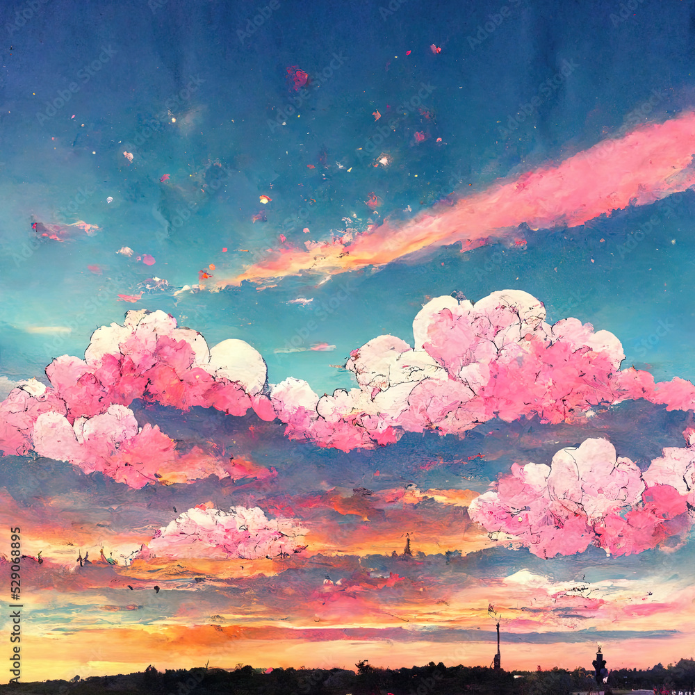 Download Sunrise Aesthetic Anime Art Desktop Wallpaper | Wallpapers.com