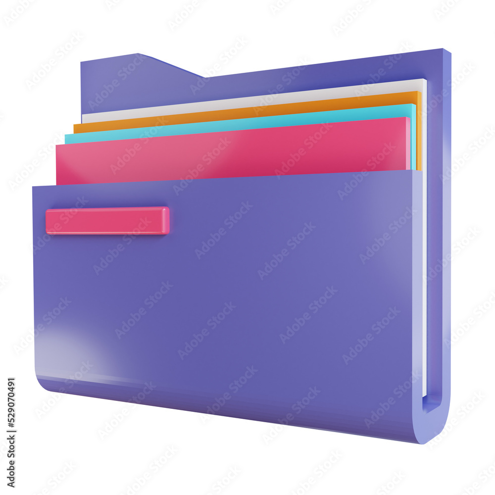 3D illustration folder suitable for business 3D illustration folder suitable for business