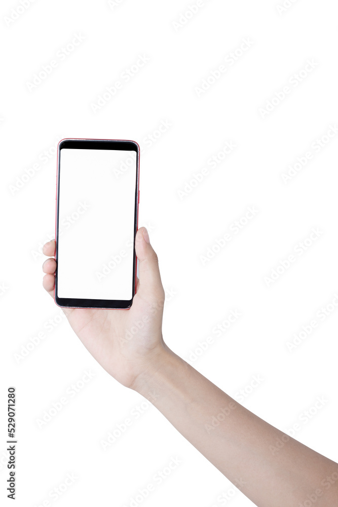 hand with smart phone touch on screen by finger hand with smart phone touch on screen by finger