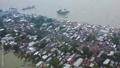 Aerial view of Astagram, Kishoreganj, Bangladesh. photo