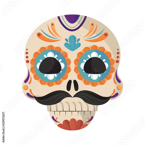day of the dead skull icon