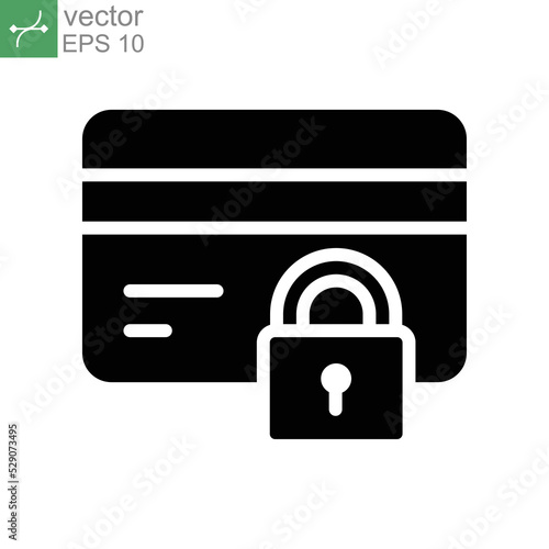 save payment line icon. smart privacy of debt card account. safety and security password for online banking. protection card logo Editable stroke vector illustration design on white background. EPS 10