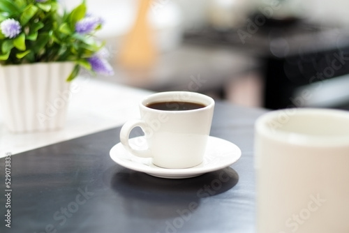 Wallpaper Mural international coffee day, traditional colombian drink, cup of coffee on the kitchen table in closeup Torontodigital.ca