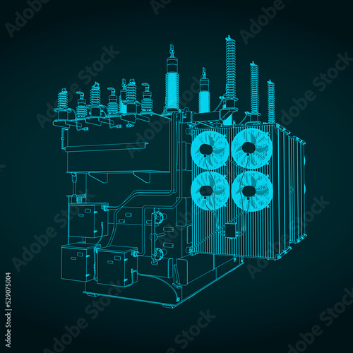 Distribution transformer illustration