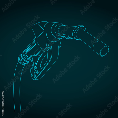 Gasoline pistol illustration