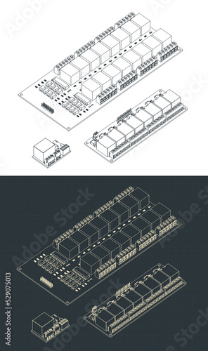 Relays isometric drawings mini set