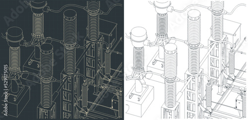 Transformer and divide voltage close up