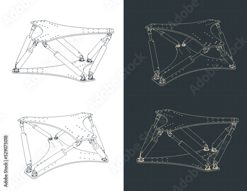 Hexapod isometric blueprints