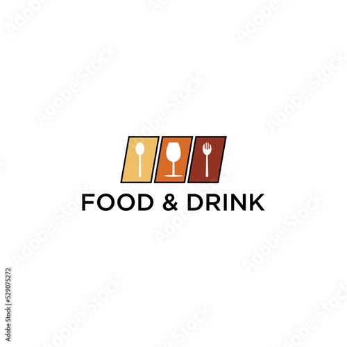 Ilustrasi Bagus Resto Restaurant Vector Logo Template. Unsur-unsur logo kata makanan kreatif reka bentuk dengan sudu, pisau dan garpu. Ilustrasi logo vektor. 