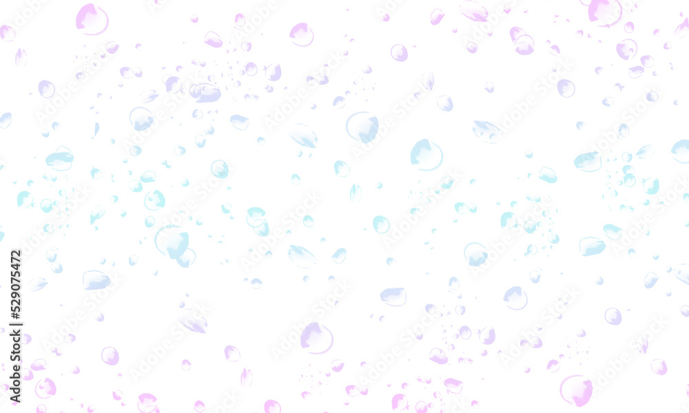 white background with color gradient water bubbles